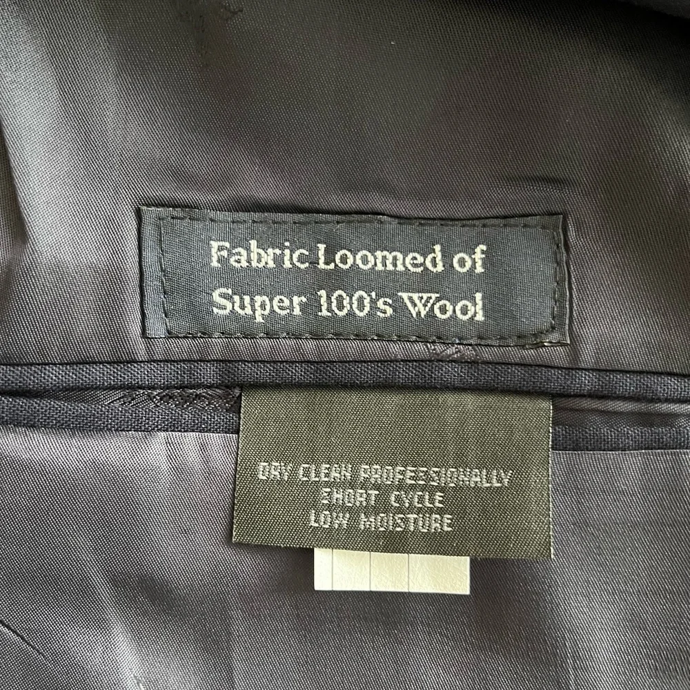 Burberrys vintage USA gold button wool Navy Blazer jackets suit Size 42R READ